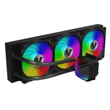 VIDA Aquilo 360mm ARGB Liquid CPU Cooler, 3x ARGB PWM Fans, Infinity Mirror RGB Pump Head, Black