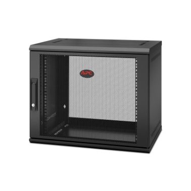 APC NetShelter WX 9U Single Hinged Wall-mount Enclosure 400mm Deep. Wall mounted rack Black