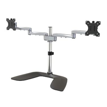 StarTech.com Dual Monitor Stand - Ergonomic Desktop Monitor Stand for up to 32" VESA Displays - Free