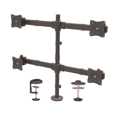 StarTech.com Desk Mount Quad Monitor Arm - Ergonomic VESA 4 Monitor Mount 2x2 up to 27" - Articulati