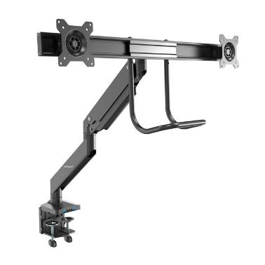 StarTech.com Desk Mount Dual Monitor Arm with USB & Audio - Slim Full Motion Adjustable Dual Monitor