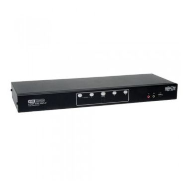 Tripp Lite 4-Port Dual Monitor DVI KVM Switch with Audio and USB 2.0 Hub, Cables included