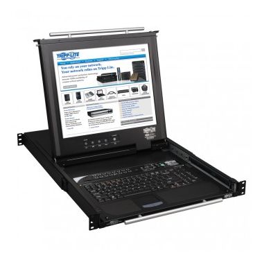 Tripp Lite NetDirector 16-Port 1U Rack-Mount Console KVM Switch with 17-in. LCD and IP Remote Access