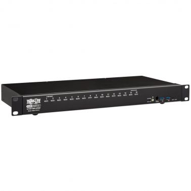 Tripp Lite B024-DPU16 16-Port DisplayPort/USB KVM Switch with Audio/Video and USB Peripheral Sharing, 4K 60 Hz, 1U Rack-Mount