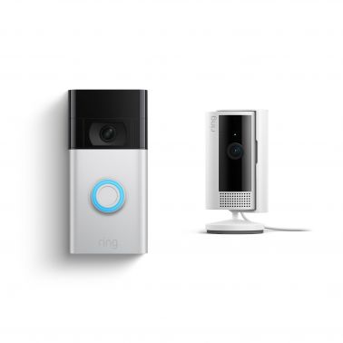 Ring B0BRRWS6X3 Video Doorbell (2nd Gen) + Indoor Camera White, Black