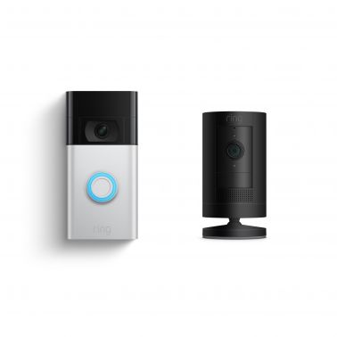 Ring B0C6RC25HT Video Doorbell (2nd Gen) + Outdoor Camera White, Black