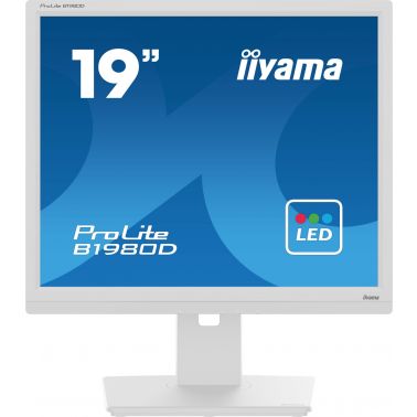 iiyama ProLite B1980D-W5 computer monitor 48.3 cm (19") 1280 x 1024 pixels SXGA LCD White