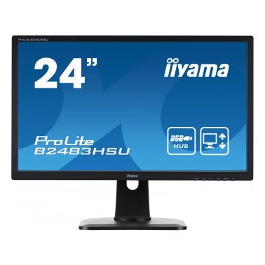 iiyama ProLite B2483HSU-B1DP LED display 61 cm (24") 1920 x 1080 pixels Full HD Flat Matt Black
