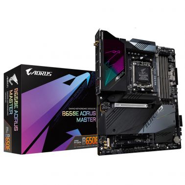 Gigabyte B650E AORUS MASTER Motherboard - Supports AMD AM5 CPUs, 16+2+2 Digital VRM, up to 8000MHz DDR5 (OC), 4xPCIe 5.0 M2, Wi-Fi 6E, 2.5GbE LAN, USB 3.2 Gen 2