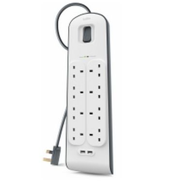 Belkin BSV804AF2M surge protector White 8 AC outlet(s) 2 m