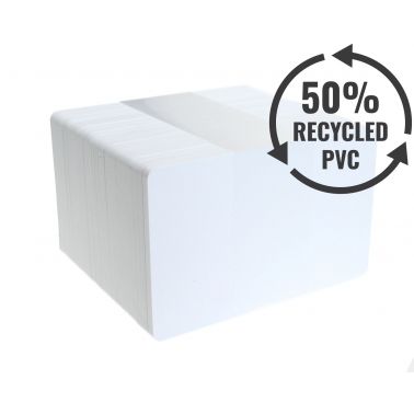 Dyestar White 760 Micron 50% Recycled PVC Cards (Pack 100)