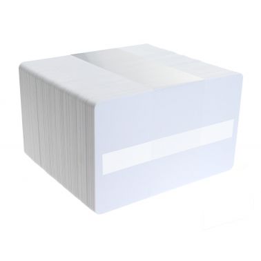 Dyestar Blank White Plastic Cards with Signature Strip (Pack of 100)