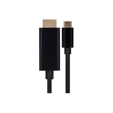 Maplin USB-C to HDMI UHD Cable Supports 4K at 60Hz - Black, 1m