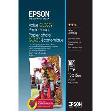 Epson Value Glossy Photo Paper - 10x15cm - 100 sheets