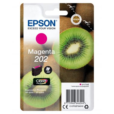 Epson C13T02F34010/202 Ink cartridge magenta, 300 pages 4,1ml for Epson XP 6000