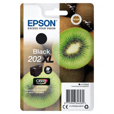 Epson C13T02G14020/202XL Ink cartridge black high-capacity Blister Acustic Magnetic, 550 pages 13,8ml for Epson XP 6000