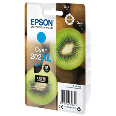 Epson C13T02H24020/202XL Ink cartridge cyan Blister Acustic Magnetic high-capacity, 650 pages 8,5ml for Epson XP 6000