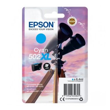 Epson C13T02W24010 (502XL) Ink cartridge cyan, 470 pages, 6ml