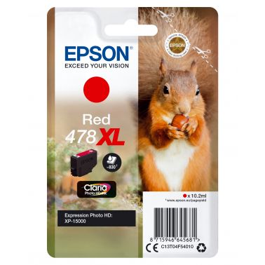 Epson C13T04F54010/478XL Ink cartridge red high-capacity, 830 pages 10,2ml for Epson XP 15000