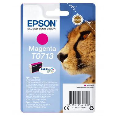 Epson C13T07134012/T0713 Ink cartridge magenta, 250 pages ISO/IEC 19752 5,5ml for Epson Stylus BX 310/600/D 120/D 78/S 20