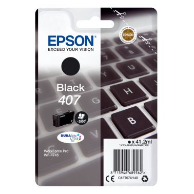 Epson C13T07U140/407 Ink cartridge black, 2.6K pages ISO/IEC 19752 41,2ml for Epson WF 4745