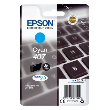 Epson C13T07U240/407 Ink cartridge cyan, 1.9K pages ISO/IEC 19752 20,3ml for Epson WF 4745