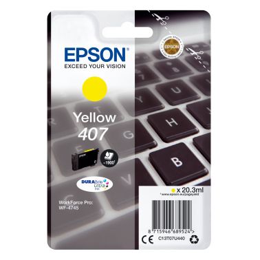 Epson C13T07U440/407 Ink cartridge yellow, 1.9K pages ISO/IEC 19752 20,3ml for Epson WF 4745