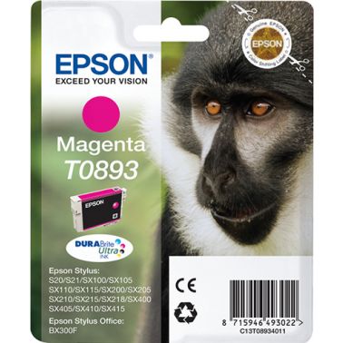 Epson C13T08934011/T0893 Ink cartridge magenta, 135 pages ISO/IEC 24711 3,5ml for Epson Stylus S 20/SX 115/SX 415