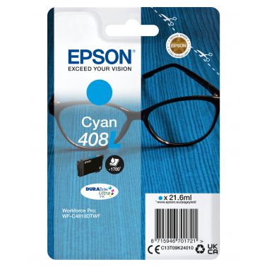 Epson C13T09K24010/408L Ink cartridge cyan high-capacity, 1.7K pages 21,6ml for Epson WF-C 4810