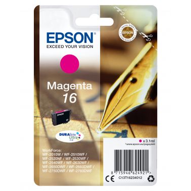 Epson C13T16234012/16 Ink cartridge magenta, 165 pages 3,1ml for Epson WF 2010/2660/2750