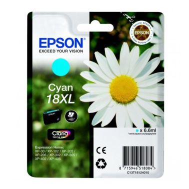 Epson C13T18124012 (18XL) Ink cartridge cyan, 450 pages, 7ml