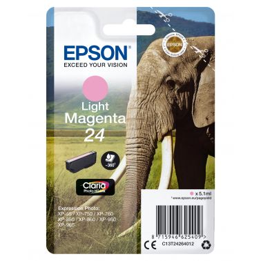 Epson C13T24264012/24 Ink cartridge light magenta, 360 pages 5,1ml for Epson XP 750