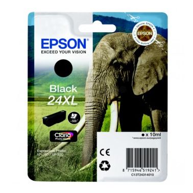 Epson C13T24314012 (24XL) Ink cartridge black, 500 pages, 10ml