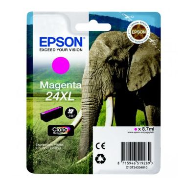 Epson C13T24334012 (24XL) Ink cartridge magenta, 500 pages, 9ml