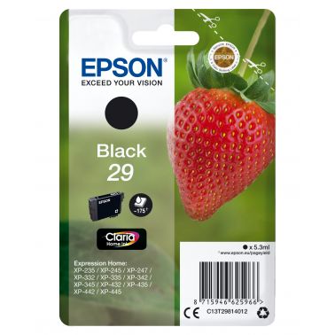 Epson C13T29814012/29 Ink cartridge black, 175 pages 5,3ml for Epson XP 235/335