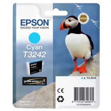 Epson C13T32424010/T3242 Ink cartridge cyan, 980 pages 14ml for Epson SC-P 400