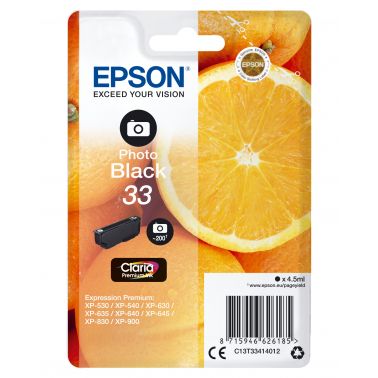 Epson C13T33414012/33 Ink cartridge foto black, 200 pages ISO/IEC 19752 200 Photos 4,5ml for Epson XP 530