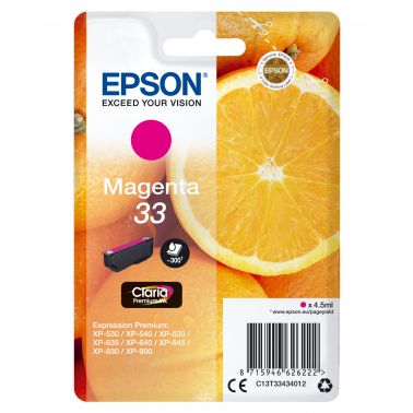 Epson C13T33434012/33 Ink cartridge magenta, 300 pages ISO/IEC 19752 4,5ml for Epson XP 530