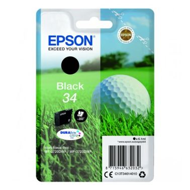 Epson C13T34614010 (34) Ink cartridge black, 350 pages, 6ml