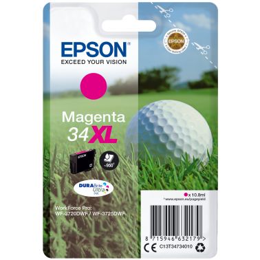 Epson C13T34734010/34XL Ink cartridge magenta high-capacity, 950 pages 10,8ml for Epson WF-3720