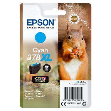 Epson C13T37924010/378XL Ink cartridge cyan high-capacity, 830 pages 9,3ml for Epson XP 15000/8000