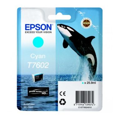 Epson C13T76024010 (T7602) Ink cartridge cyan, 2.2K pages, 26ml