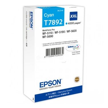 Epson C13T789240 (T7892 XXL) Ink cartridge cyan, 4K pages, 34ml