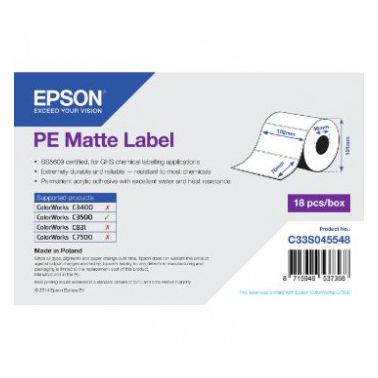 Epson C33S045548 Format-etikettes, Pack qty 185