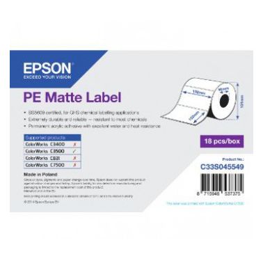 Epson C33S045549 Format-etikettes, 365, Pack qty 1