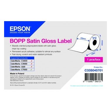 Epson BOPP SG Coil 220mm x 750lm White