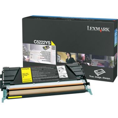 Lexmark C5222YS Toner-kit yellow, 3K pages/5% for Lexmark C 522/524/530/532/534