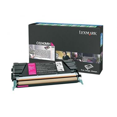 Lexmark C5240MH Toner-kit magenta high-capacity return program, 5K pages/5% for Lexmark C 524/532/534