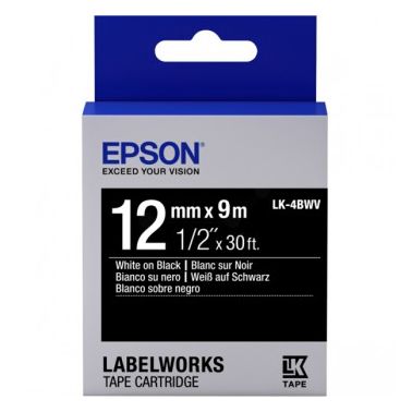 Epson C53S654009 (LK-4BWV) DirectLabel-etikettes, 12mm x 9m