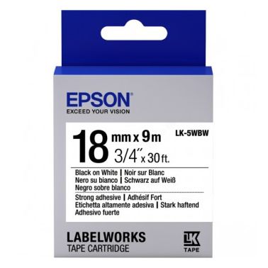 Epson C53S655012 (LK-5WBW) Ribbon, 18mm x 9m